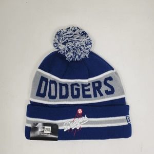 NEW MLB Los Angeles Dodgers Sideline Coach Pom Beanie RARE 2014 Authentic